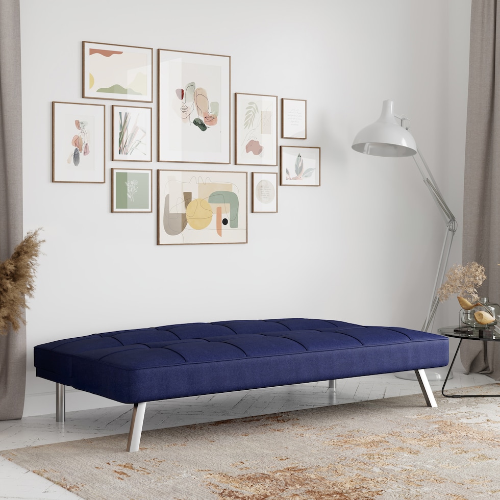 tiegan blue futon   