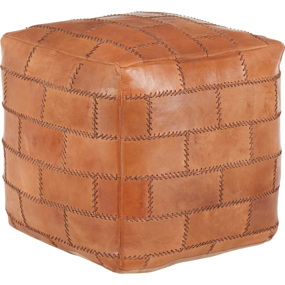 tiegan light brown pouf   