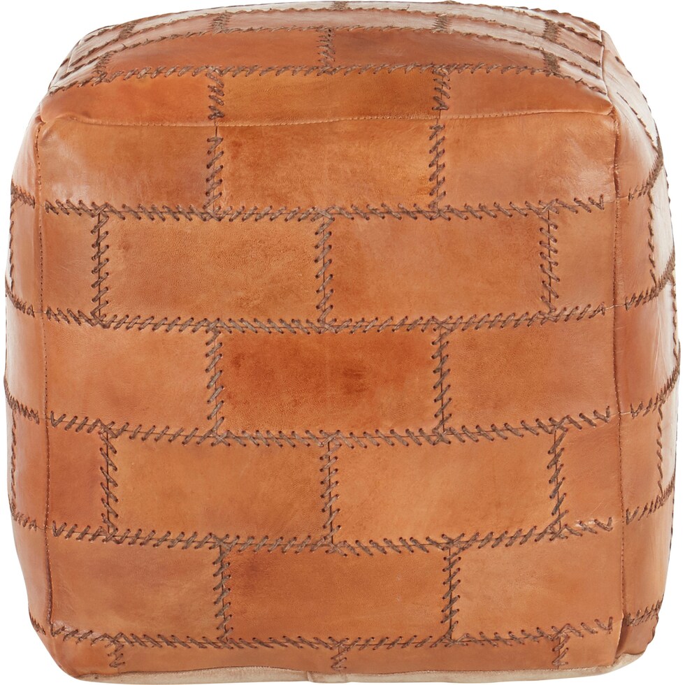 tiegan light brown pouf   