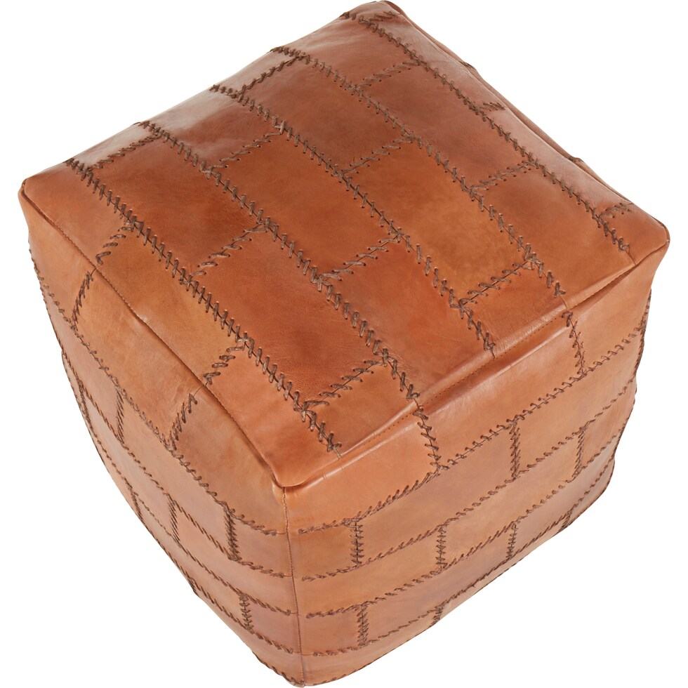 tiegan light brown pouf   