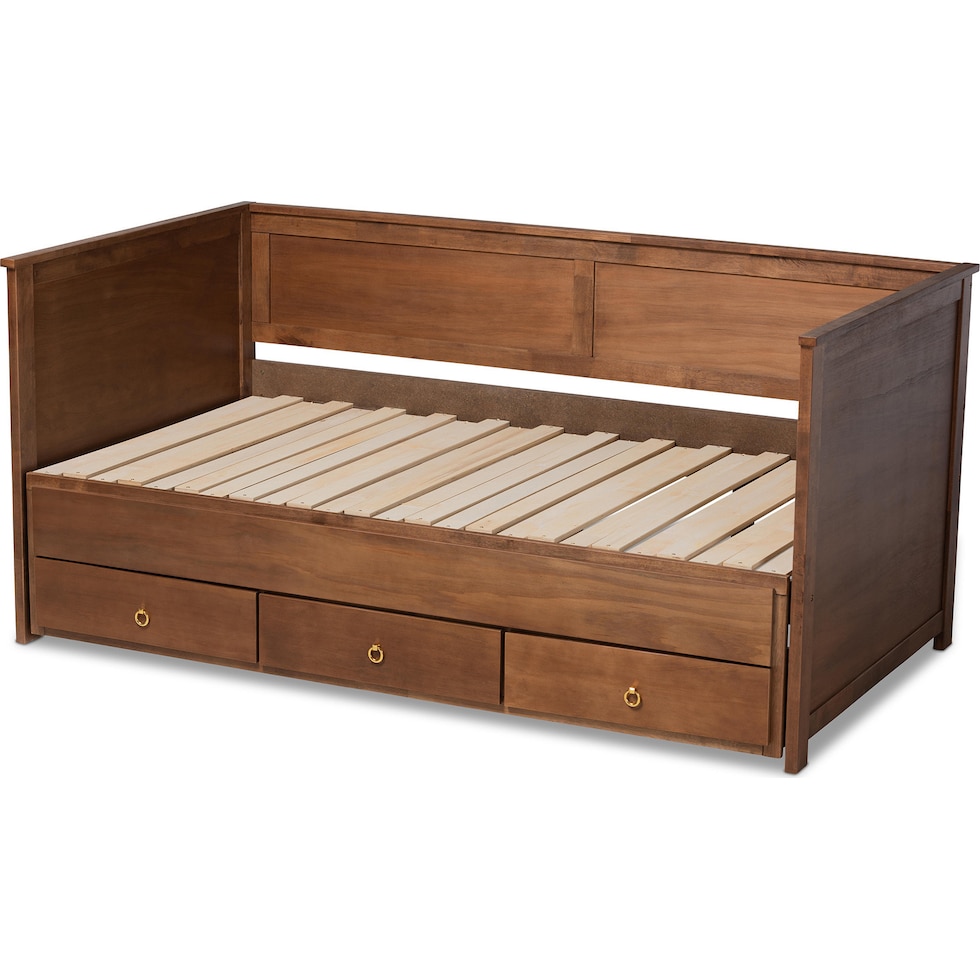 tiffani walnut gold twin bed   