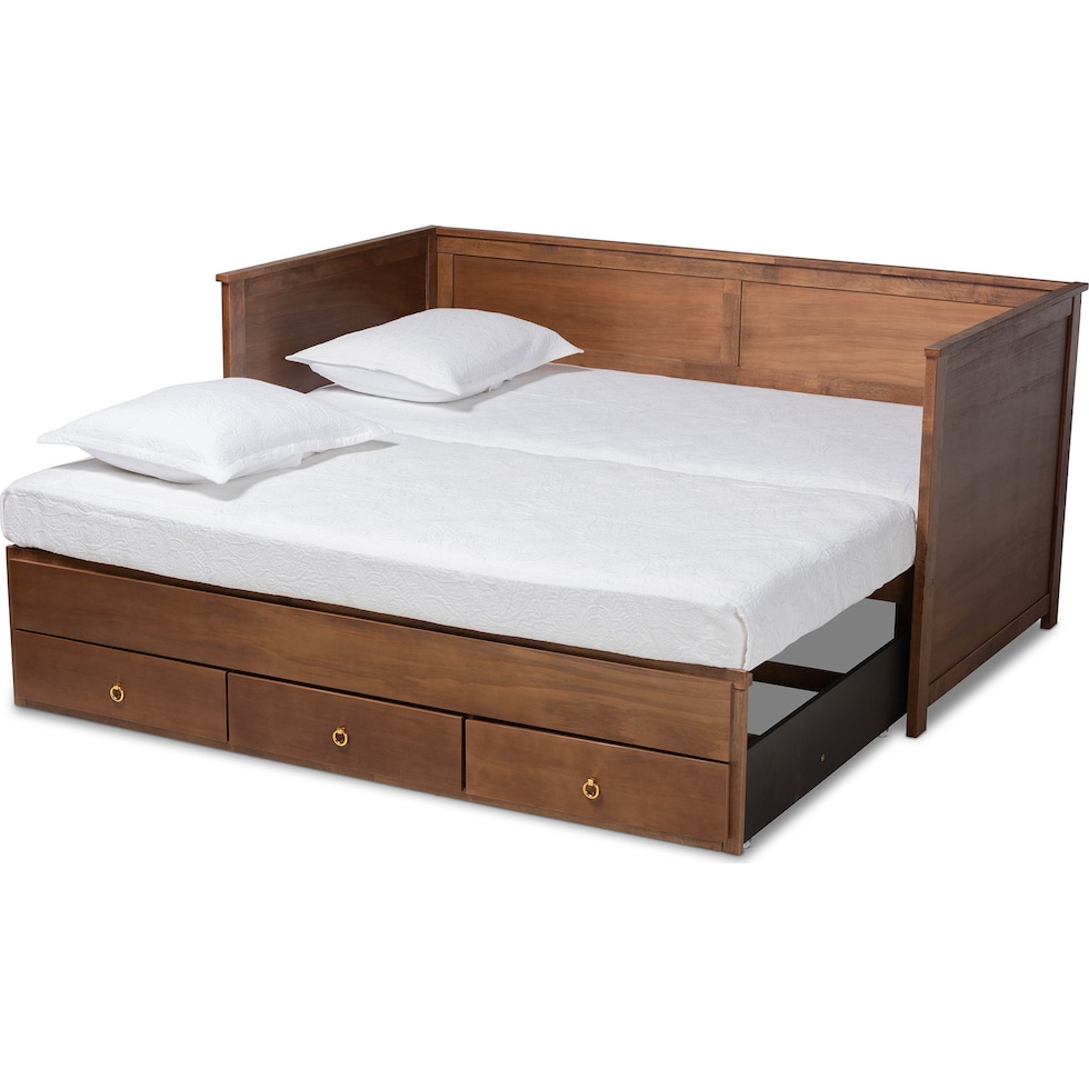 tiffani walnut gold twin bed   