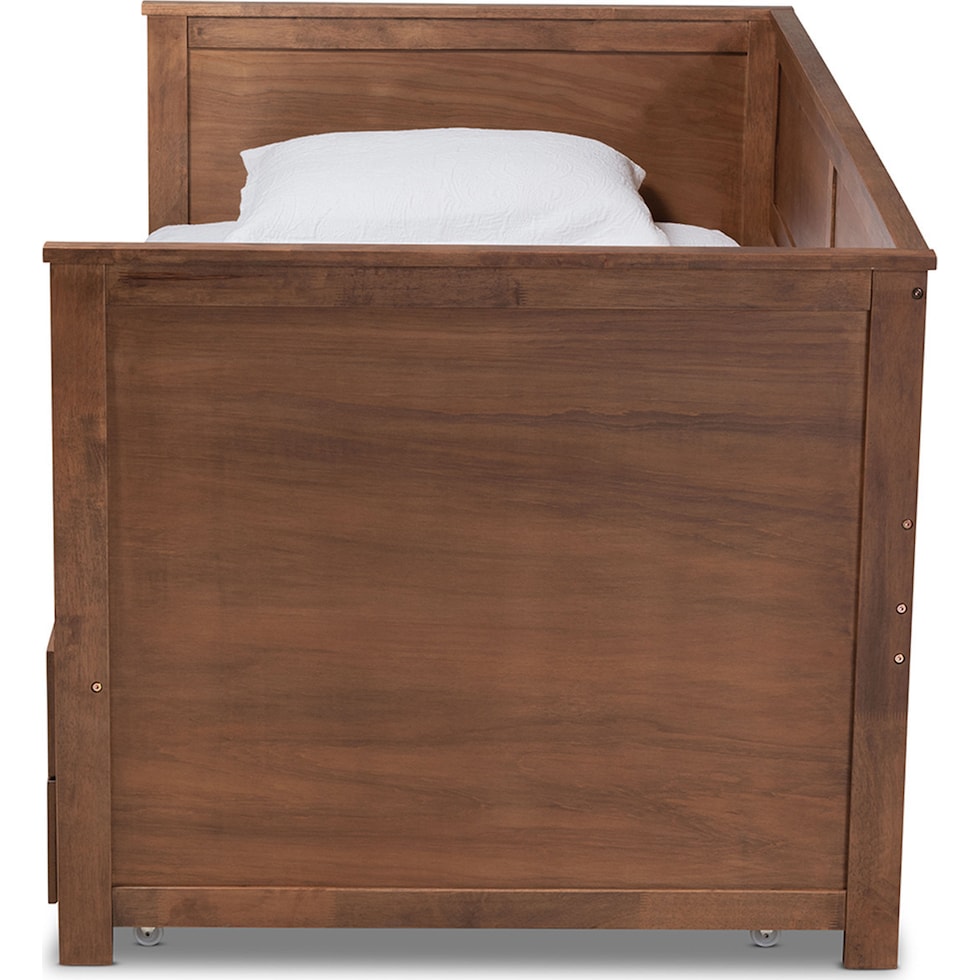 tiffani walnut gold twin bed   