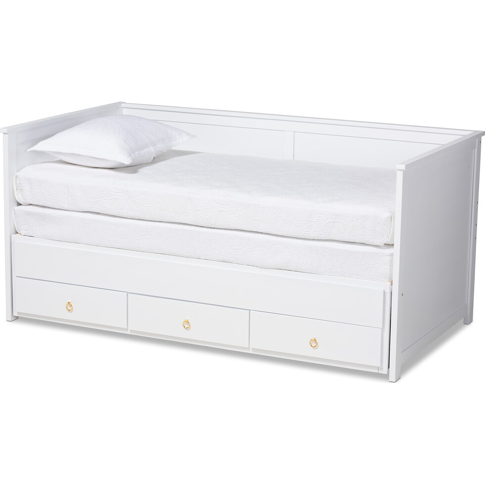 tiffani white gold twin bed   
