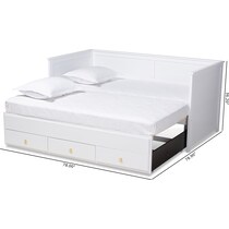 tiffani white gold twin bed   