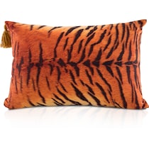 tiger stripe orange accent pillow   