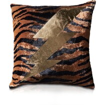 tiger stripe orange accent pillow   
