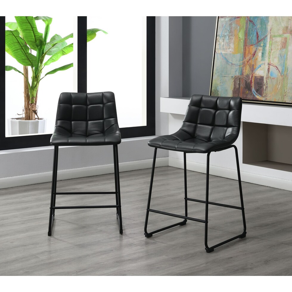 tillamook black counter height stool   