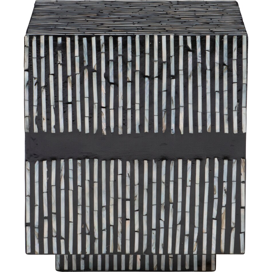 timothee black end table   