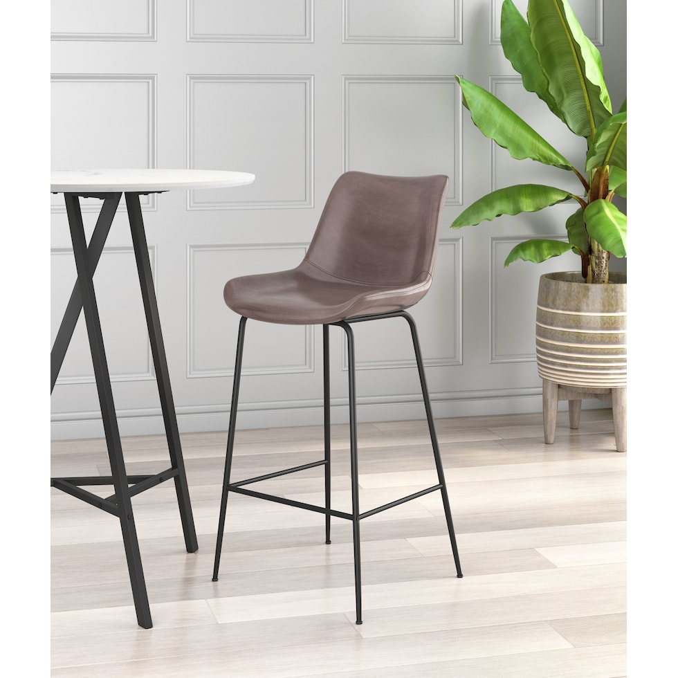 tina dark brown bar stool   