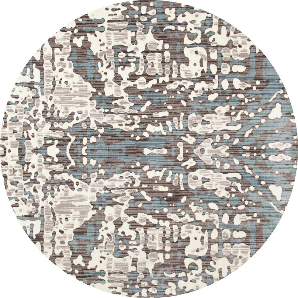 titanium multicolor area rug  round   