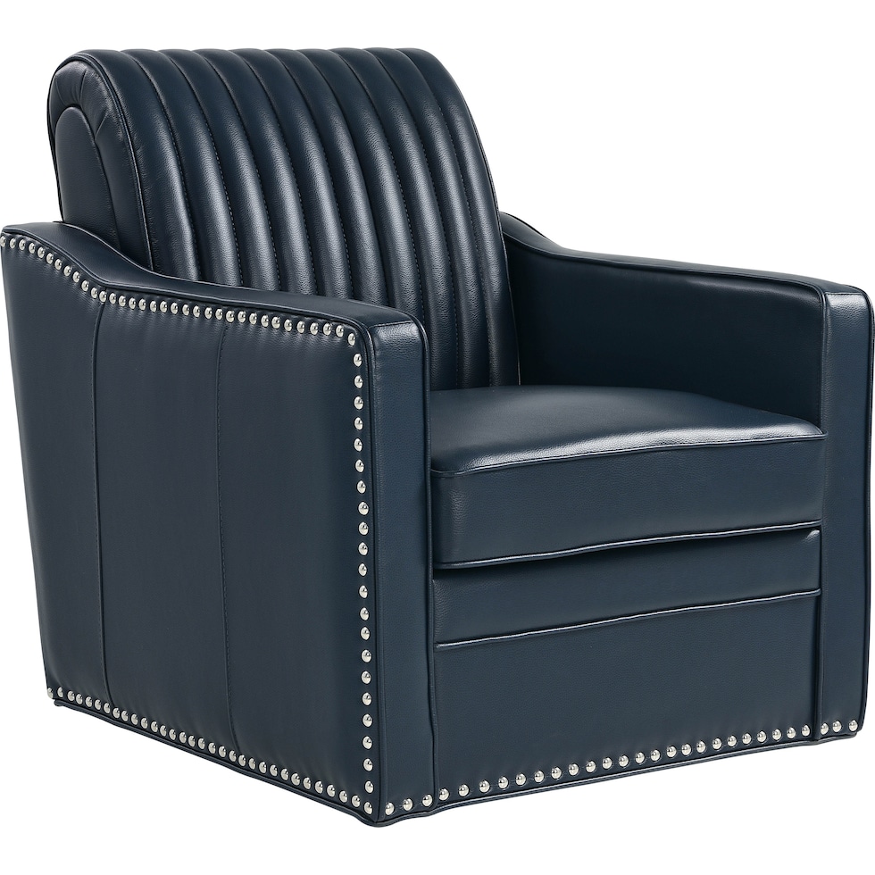 titus blue accent chair   