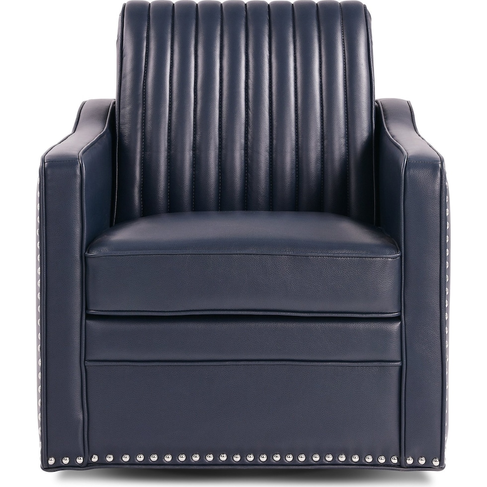 titus blue accent chair   