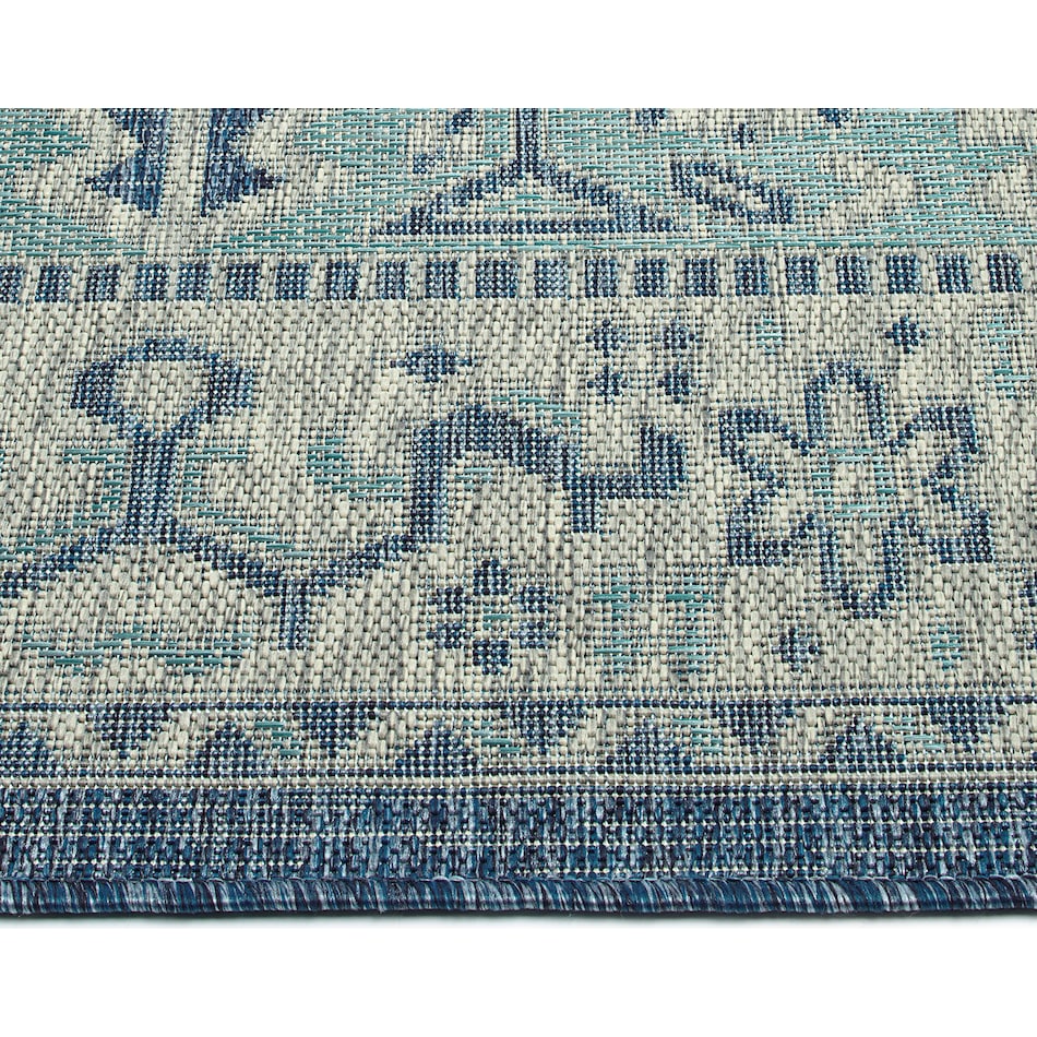 toledo blue outdoor area rug   