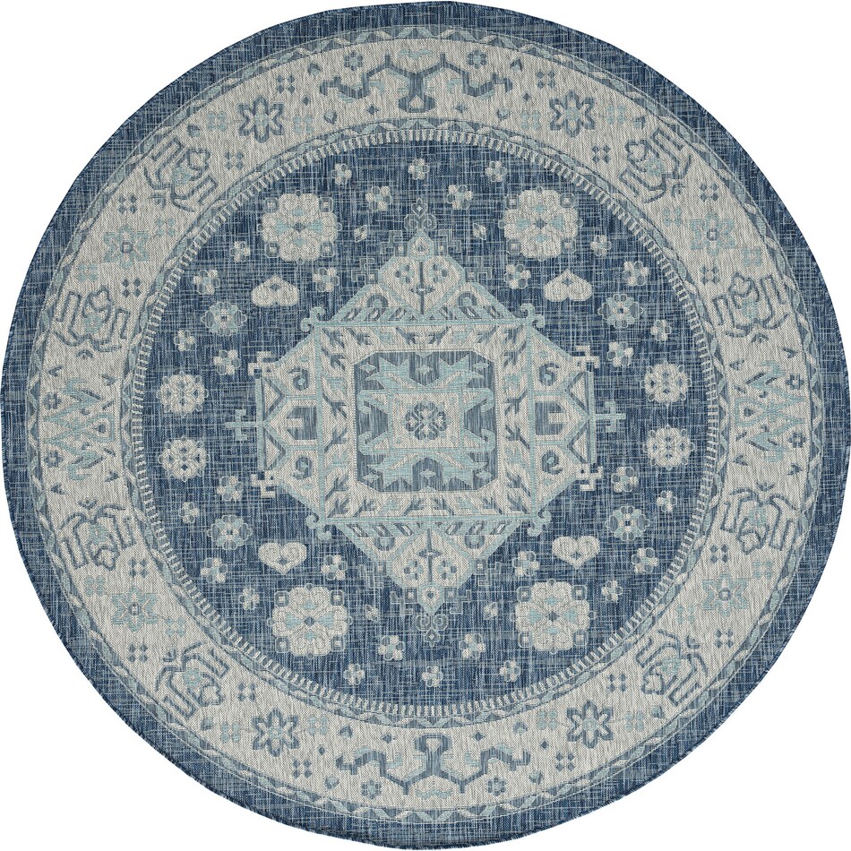 Toledo Indoor/Outdoor Area Rug Navy Value City Furniture