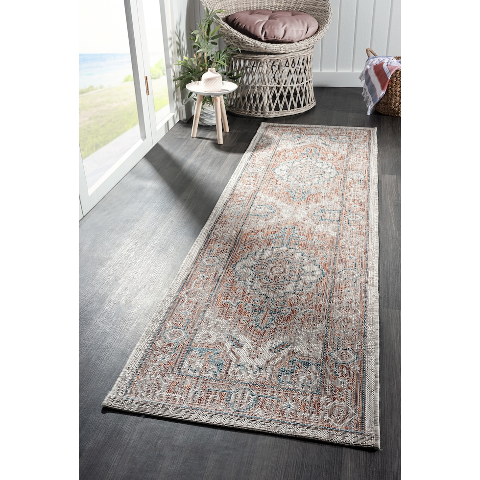 toledo red outdoor area rug   