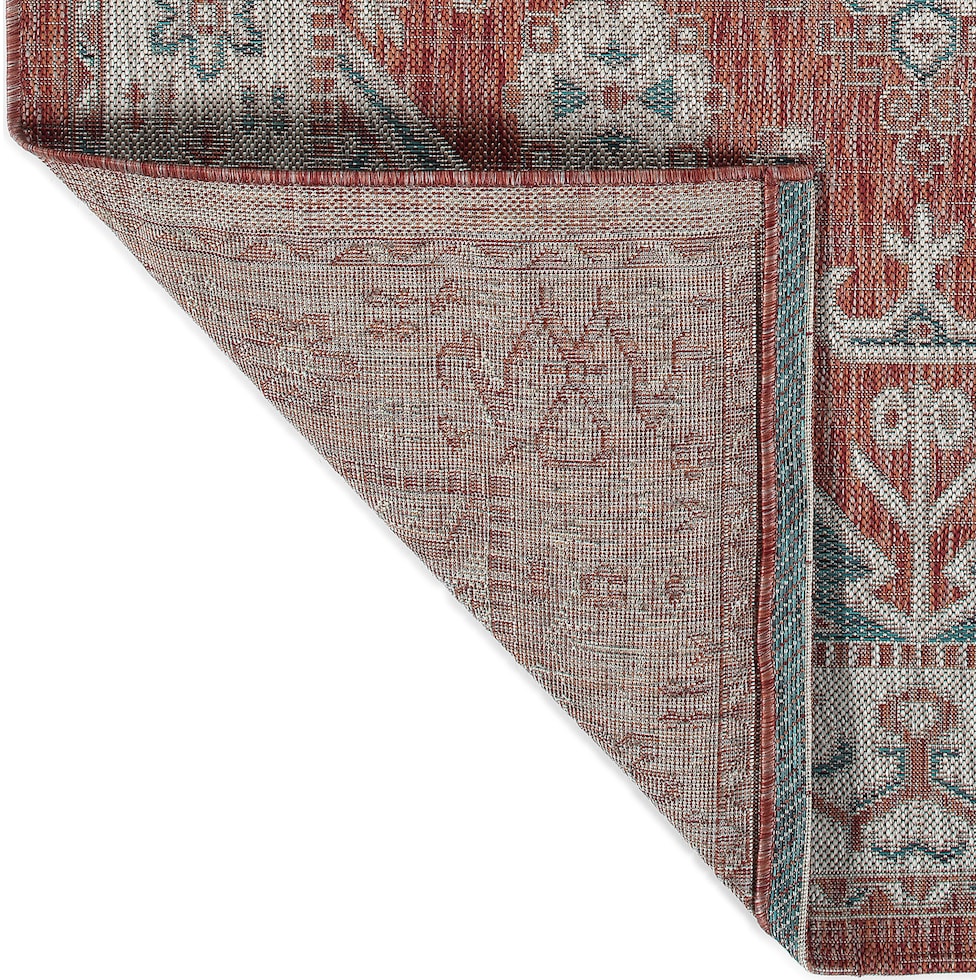 toledo red outdoor area rug   