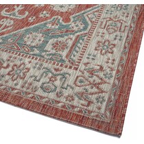 toledo red outdoor area rug   