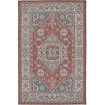 toledo red outdoor area rug   