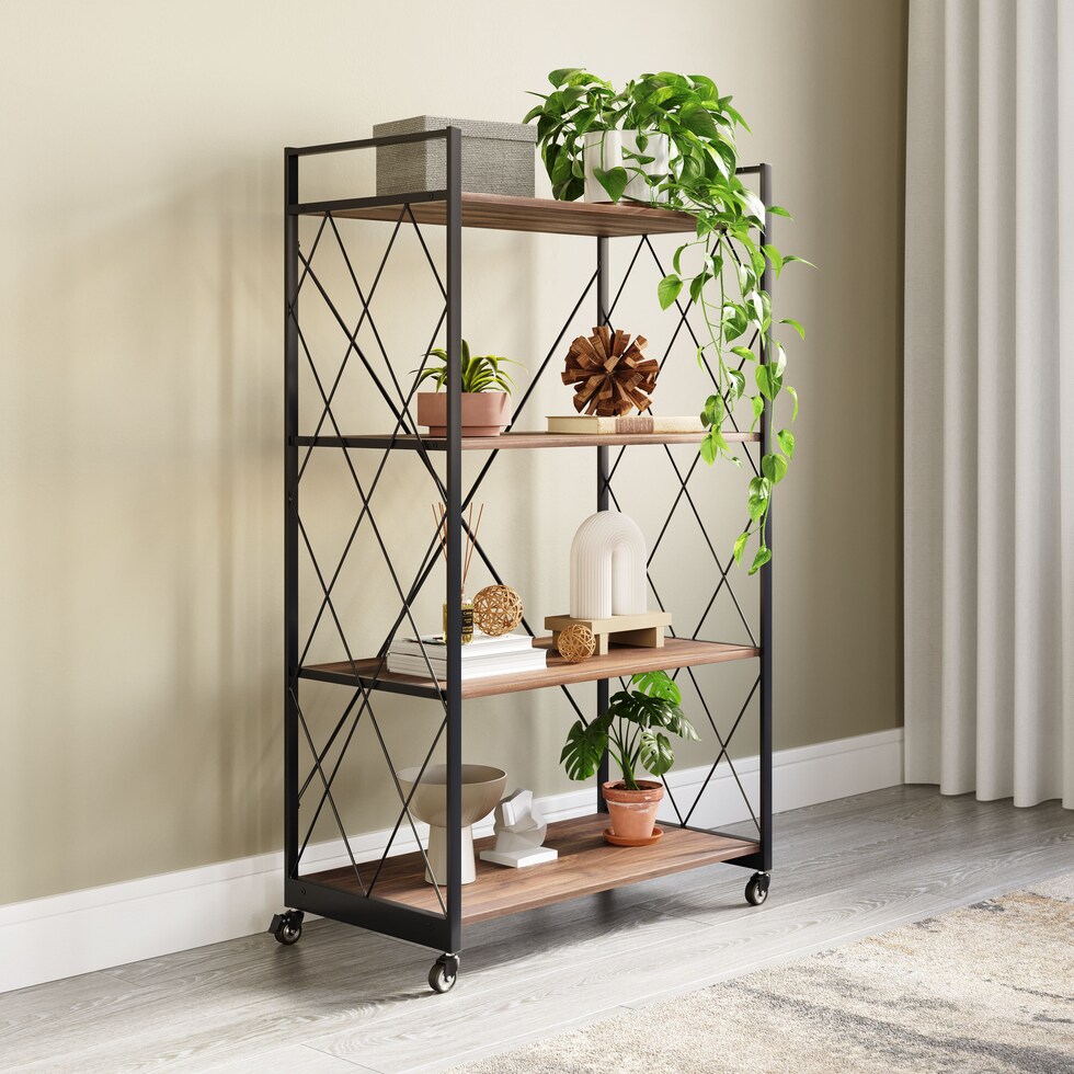 tolland dark brown bookcase   