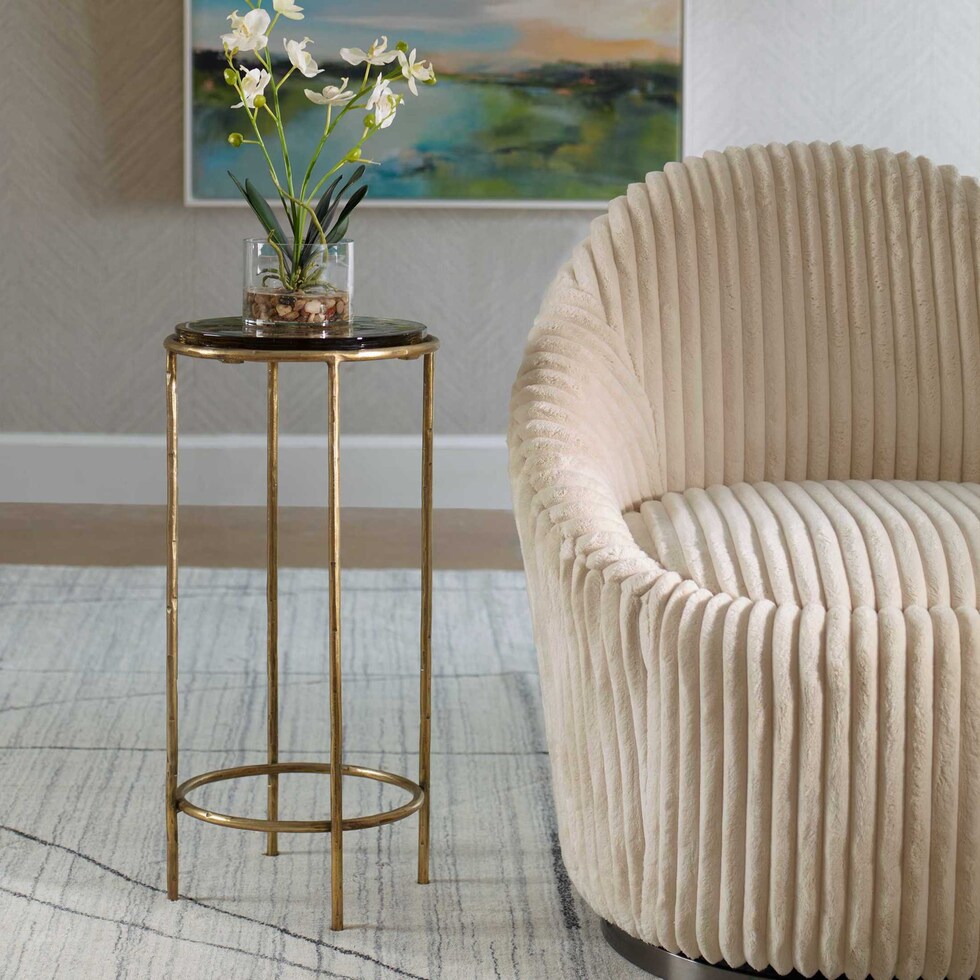tomcat gold accent table   