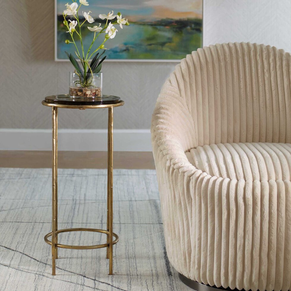 tomcat gold accent table   