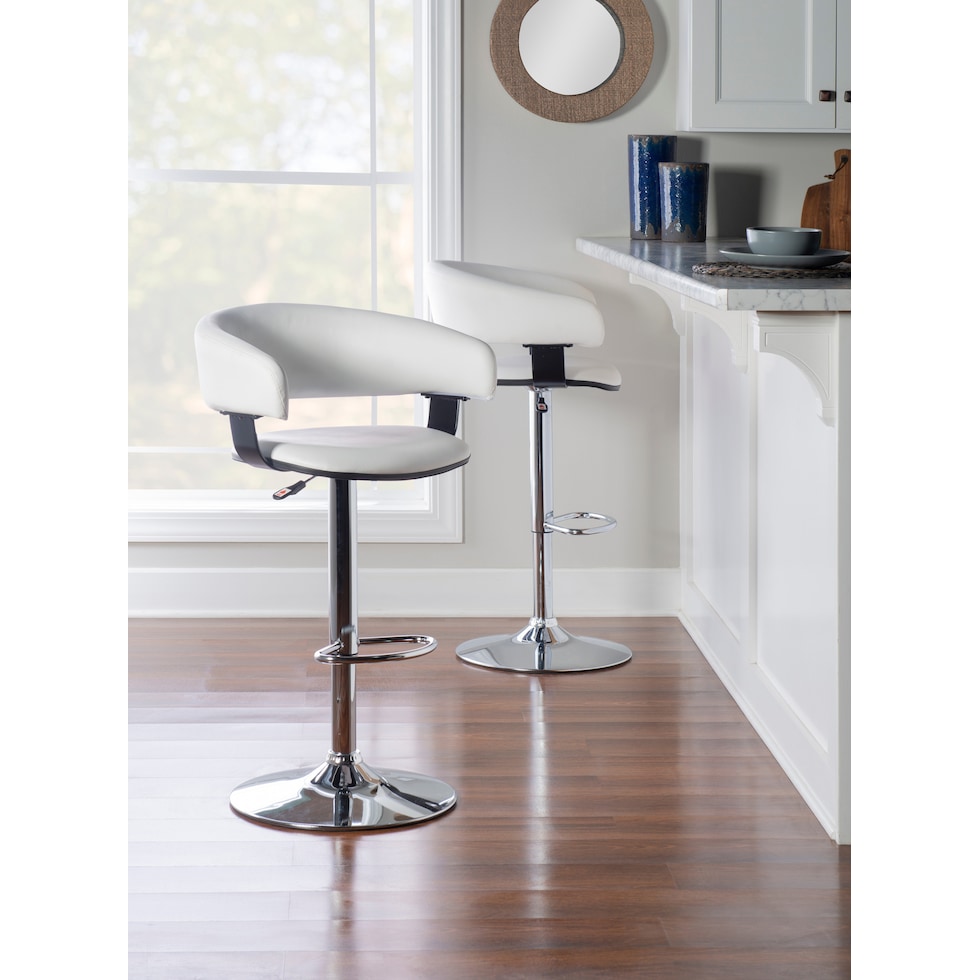 tonina white bar stool   