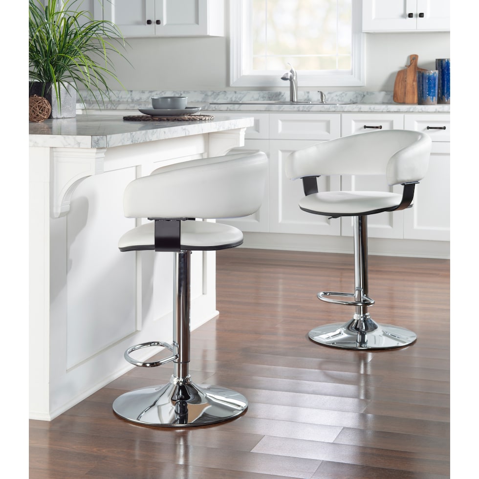 tonina white bar stool   