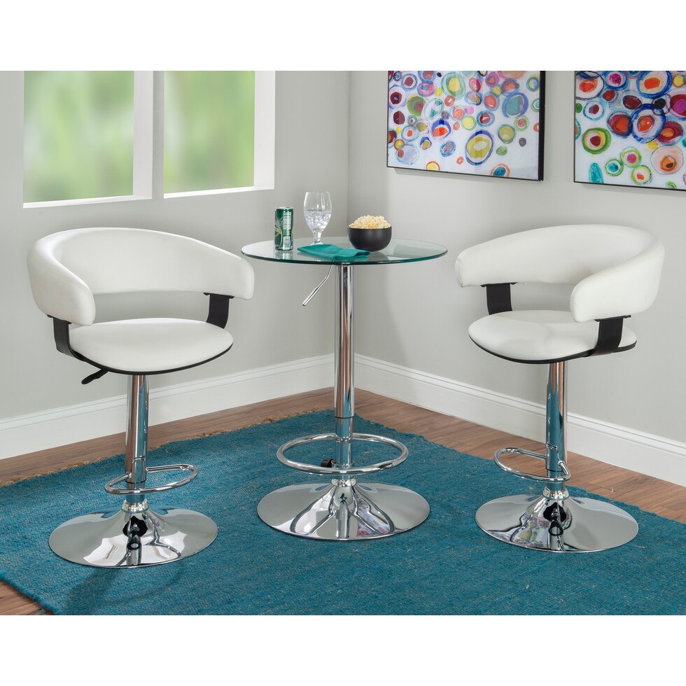 tonina white bar stool   