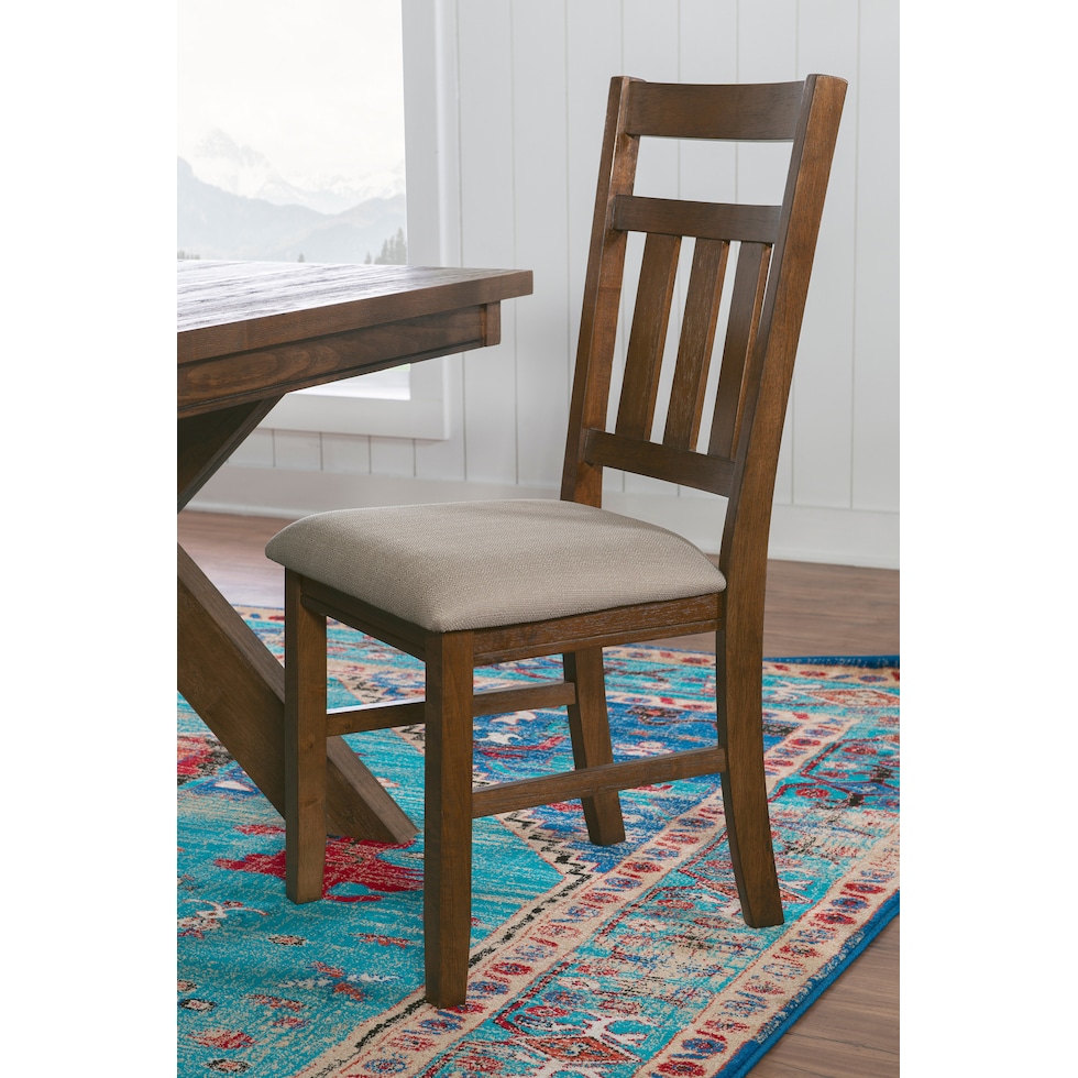 tonja dark brown dining chair   