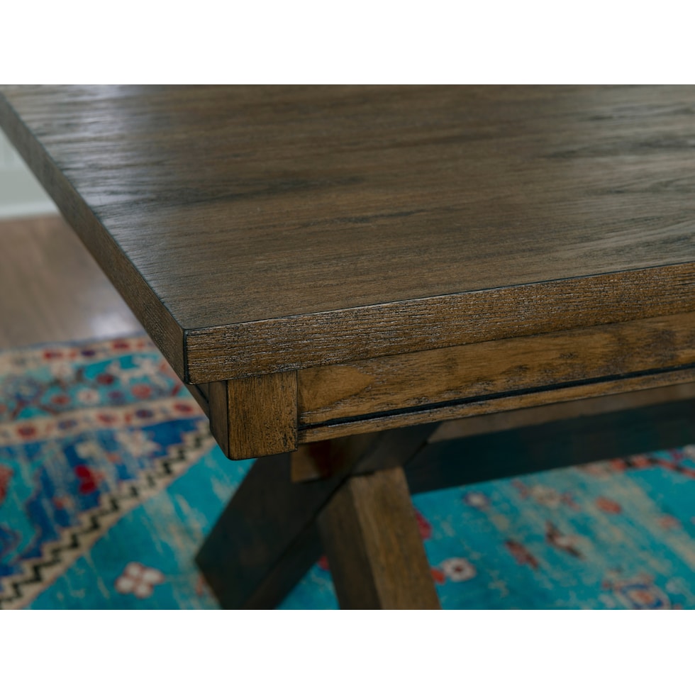 tonja dark brown dining table   