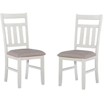 tonja white dining chair   