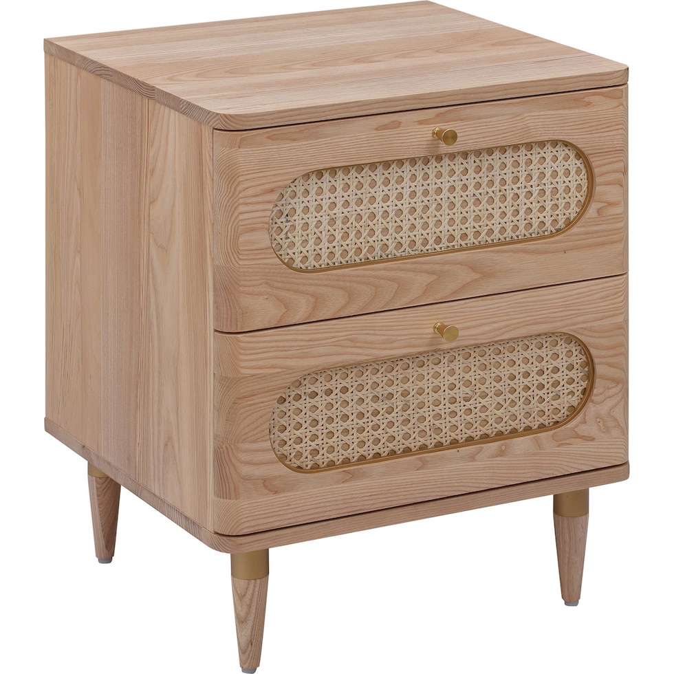 tonna light brown nightstand   