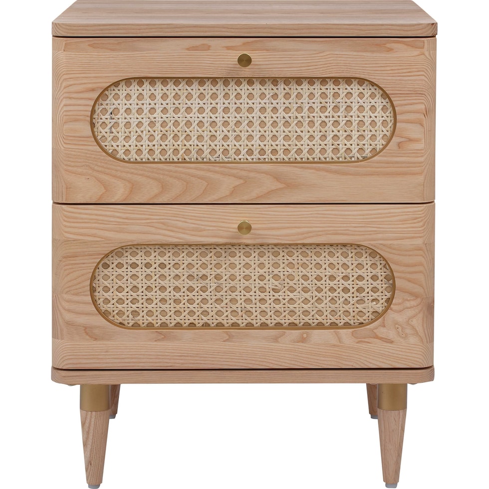 tonna light brown nightstand   