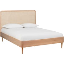 tonna light brown queen bed   