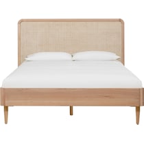 tonna light brown queen bed   