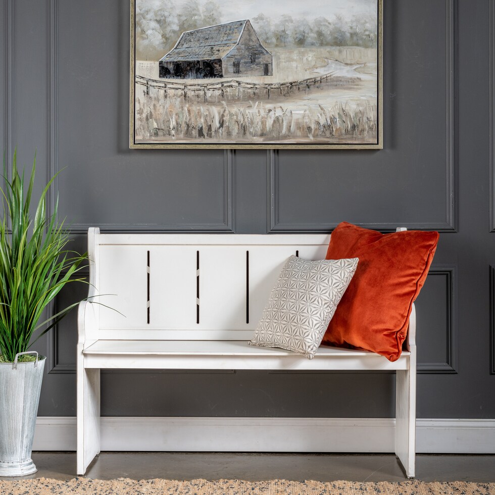 tony white bench   