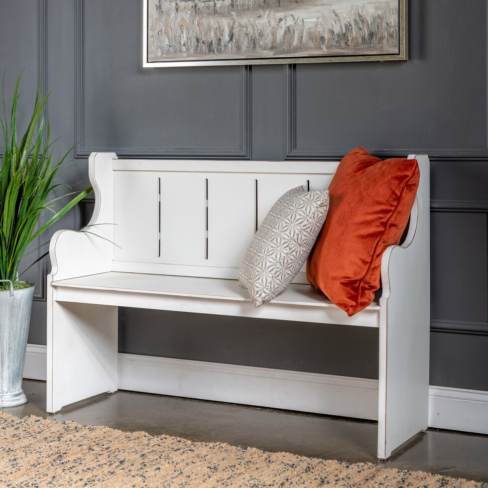 tony white bench   