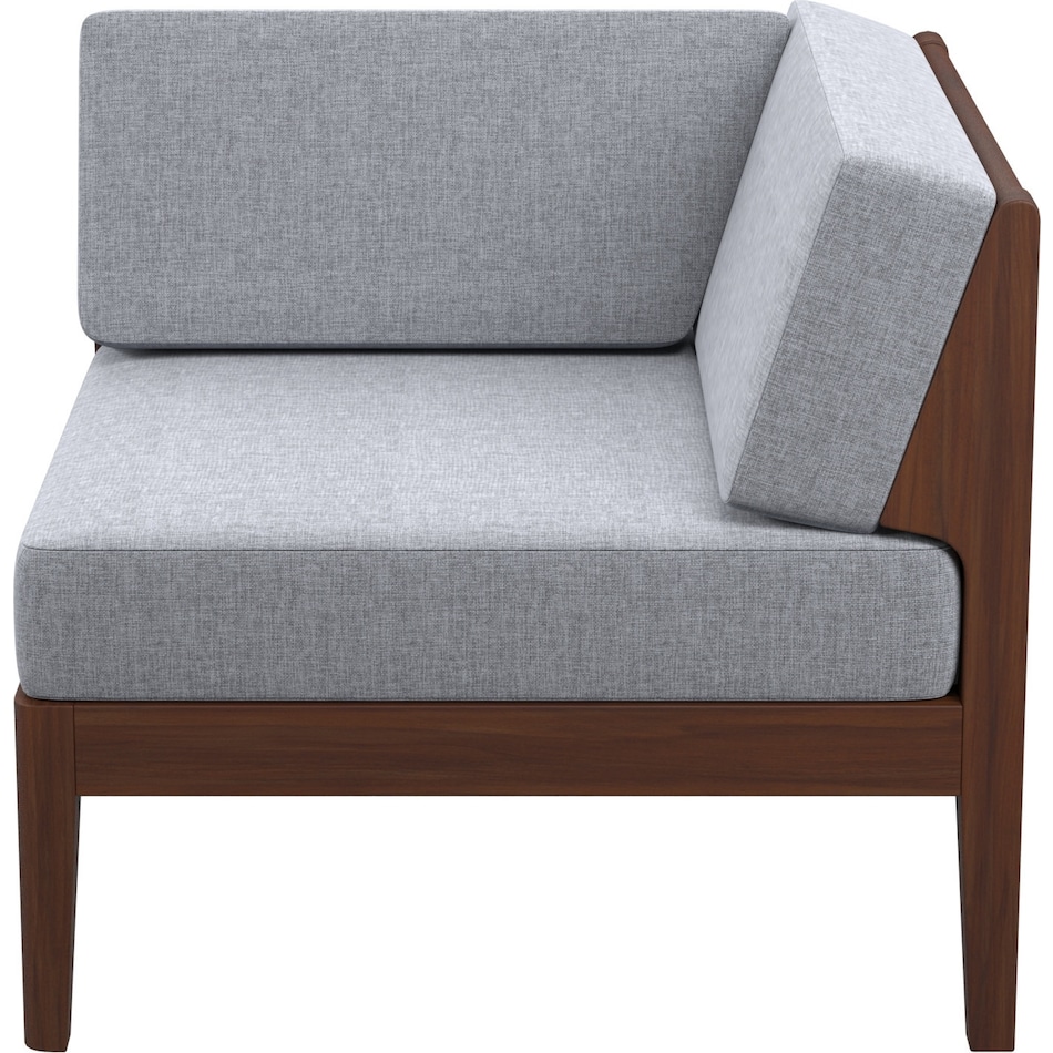 topsail dark brown corner chair   