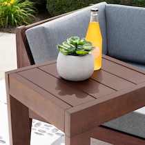 topsail dark brown outdoor end table   
