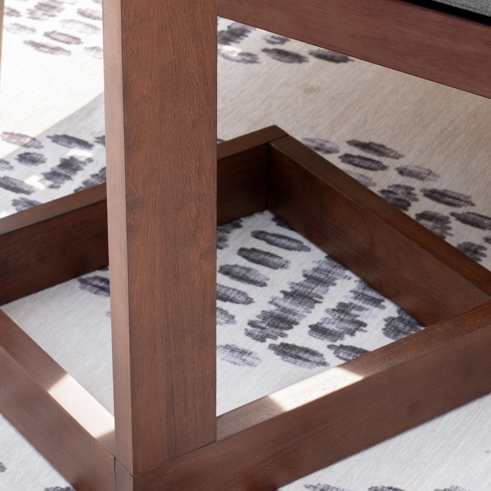 topsail dark brown outdoor end table   