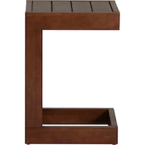 topsail dark brown outdoor end table   