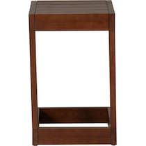 topsail dark brown outdoor end table   