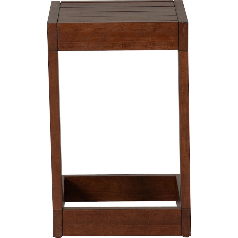 topsail dark brown outdoor end table   