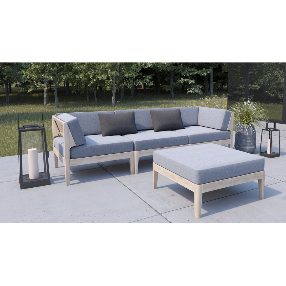 topsail light brown ottoman   