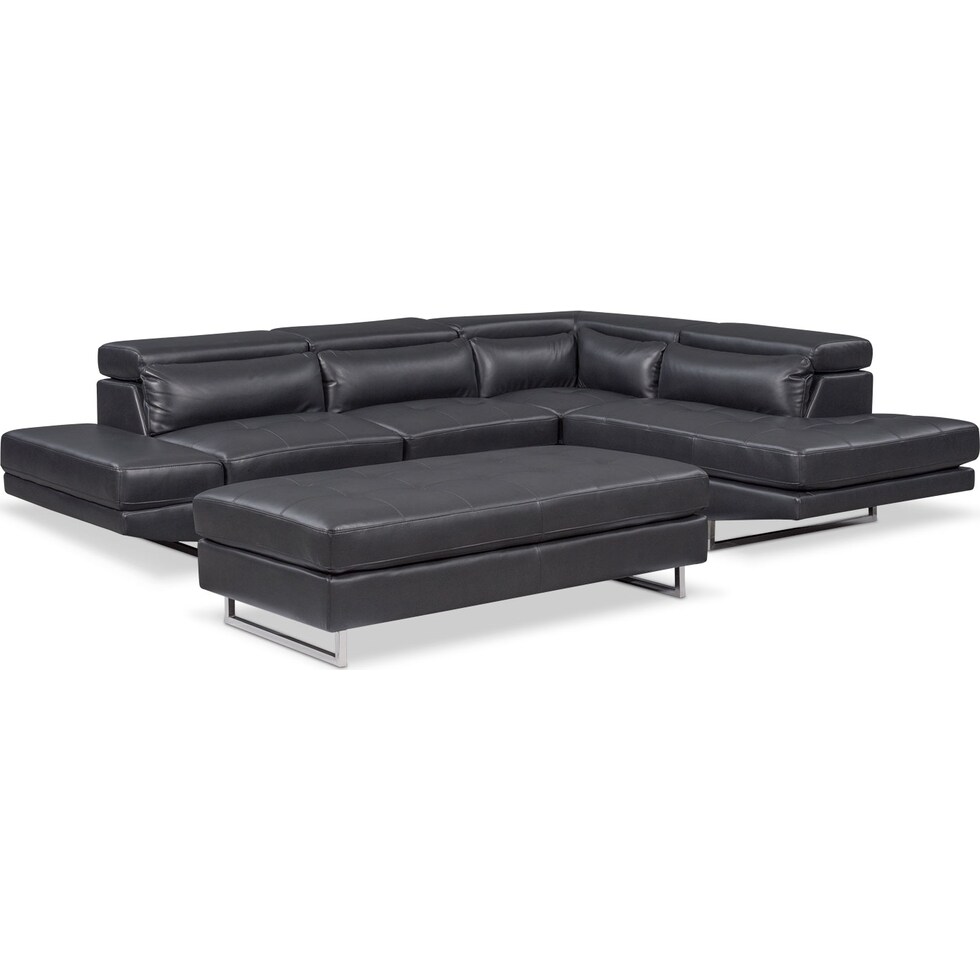 torino charcoal charcoal  pc sectional   