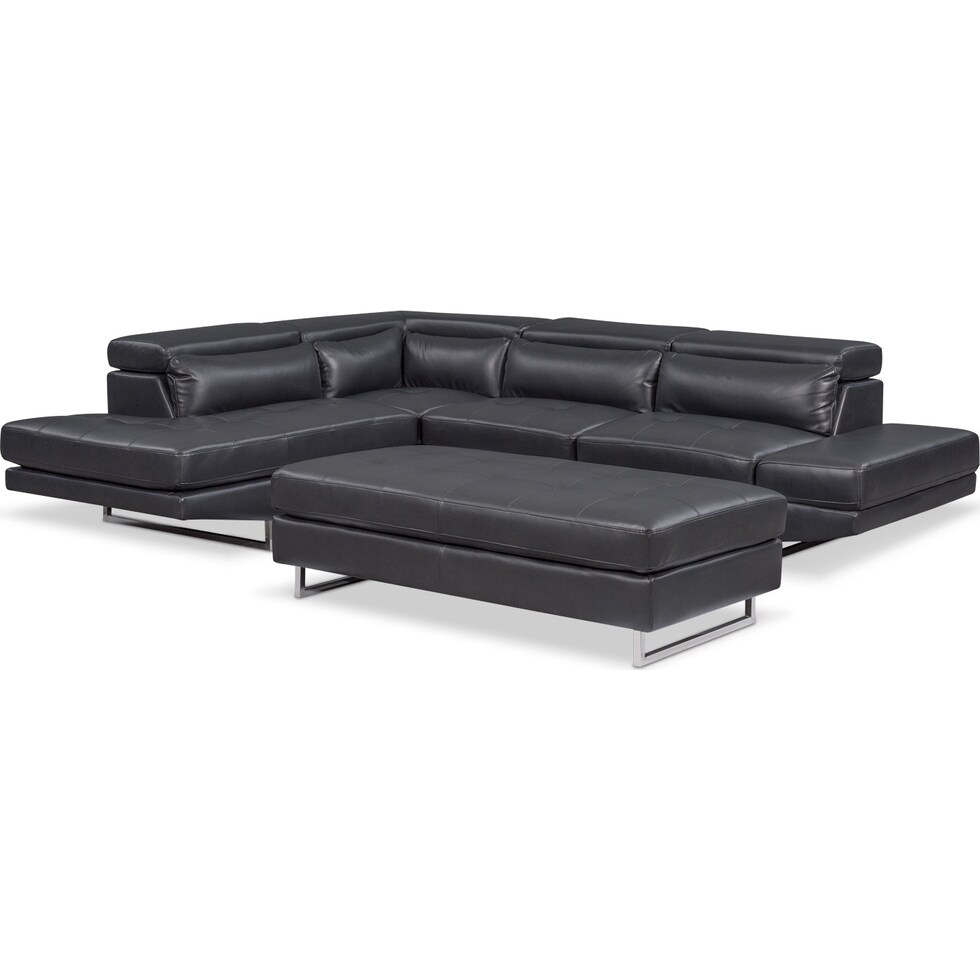 torino charcoal charcoal  pc sectional   
