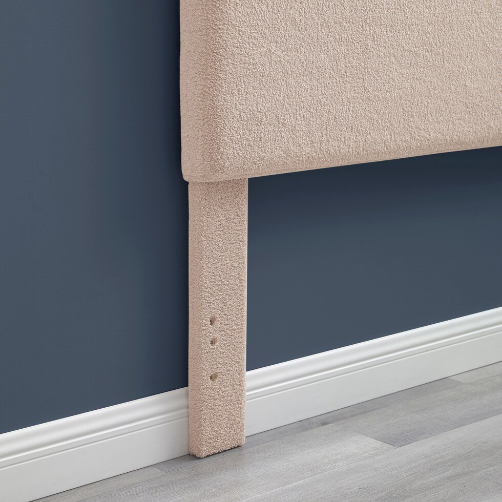 torino light brown king headboard   