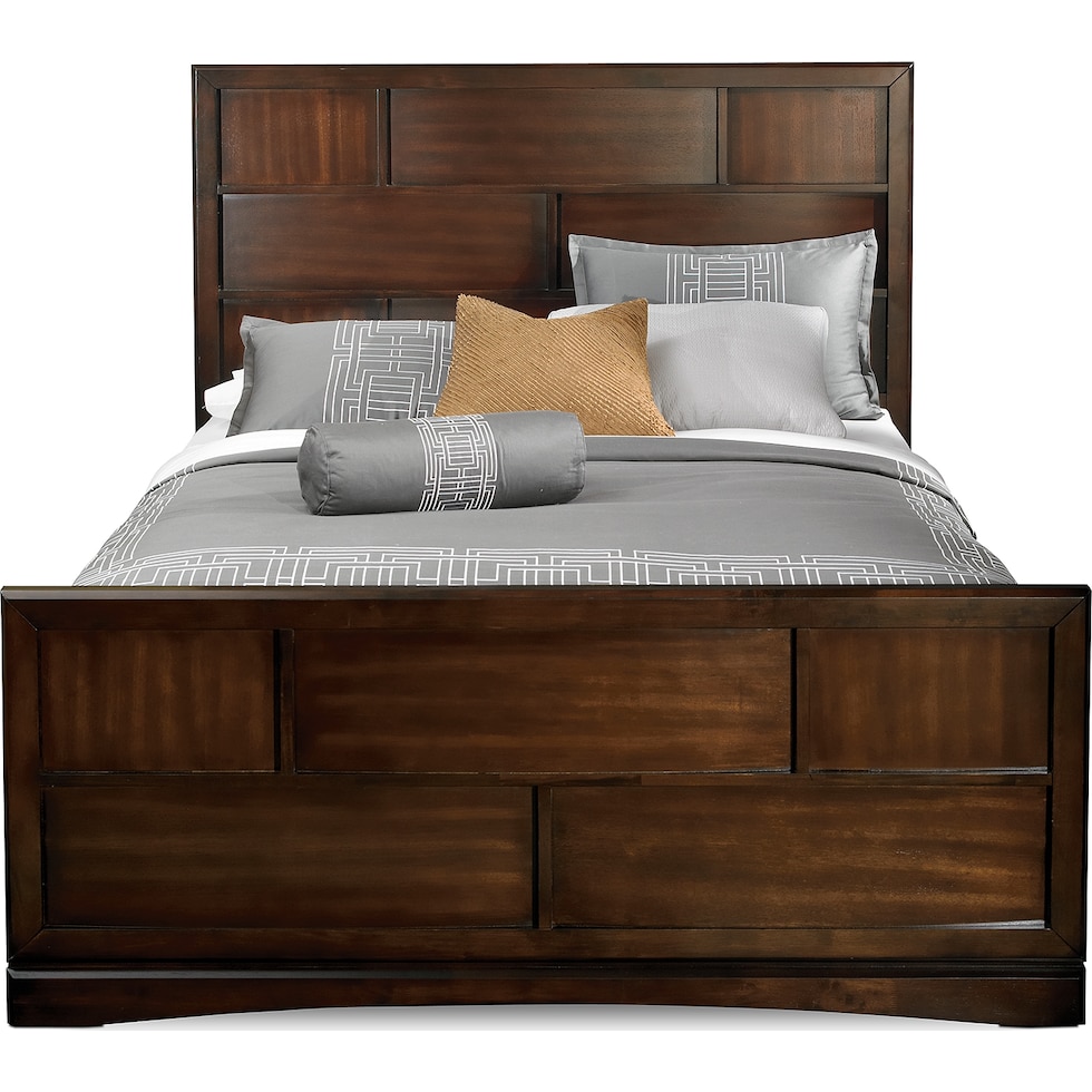 toronto dark brown king bed   