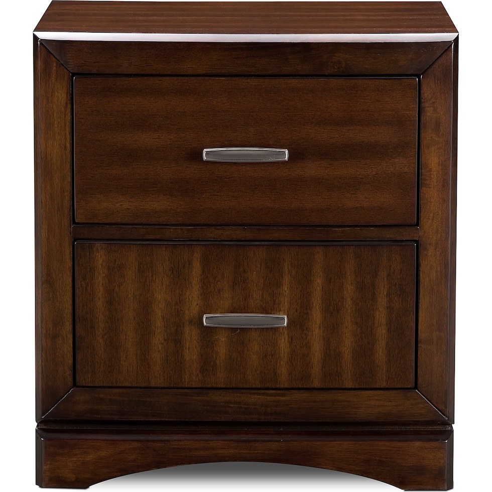 toronto dark brown nightstand   